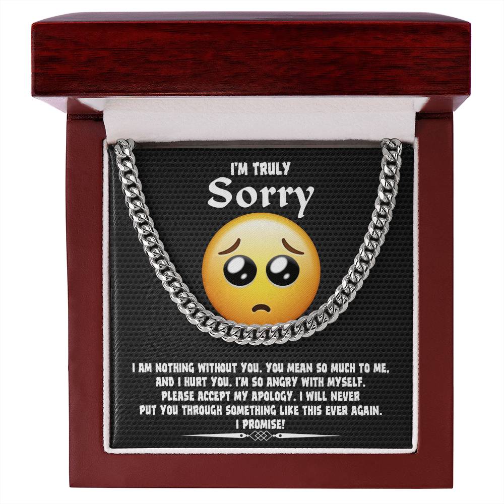 Sorry-Accept My Apology-Cuban Link Chain