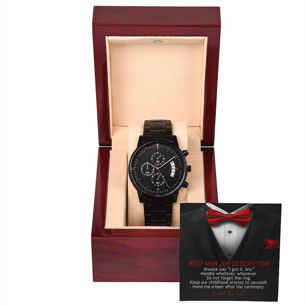 Best Man-Want The Job-Metal Chronograph Watch