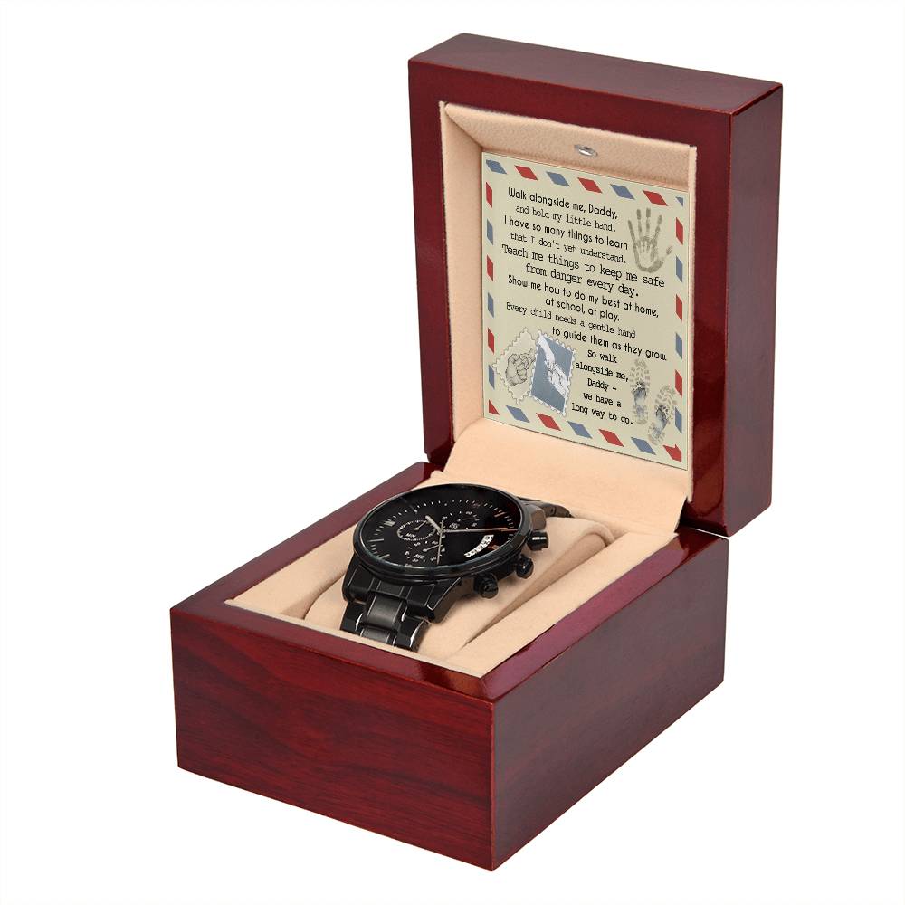 Daddy-Walk Alongside Me-Metal Chronograph Watch