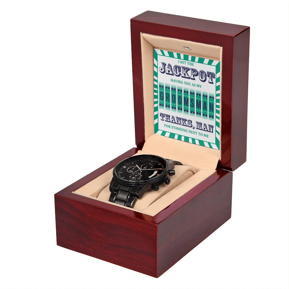 Groomsman-Hit The Jackpot-Metal Chronograph Watch