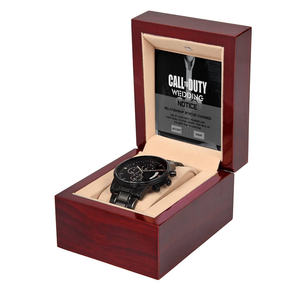 Best Man-Call to Duty-Metal Chronograph Watch