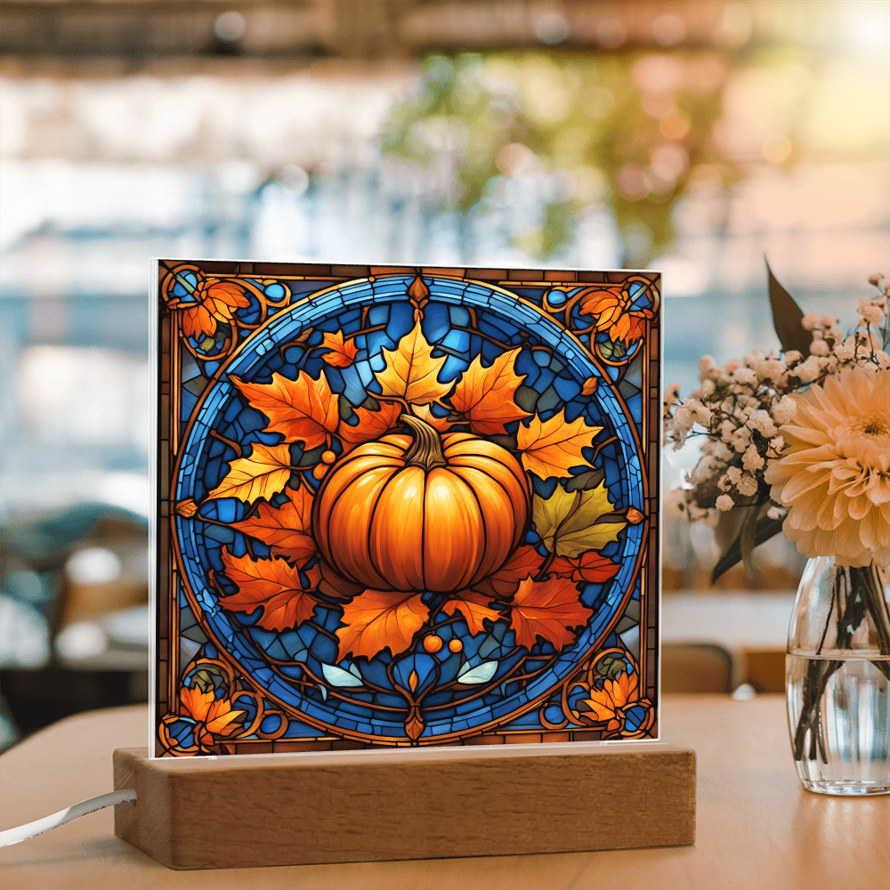 Stained Glass Pumpkin Thankgivings-Acrylic