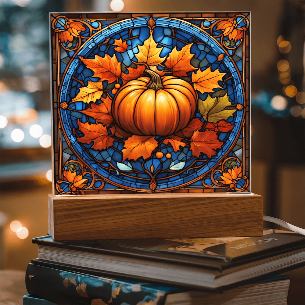 Stained Glass Pumpkin Thankgivings-Acrylic