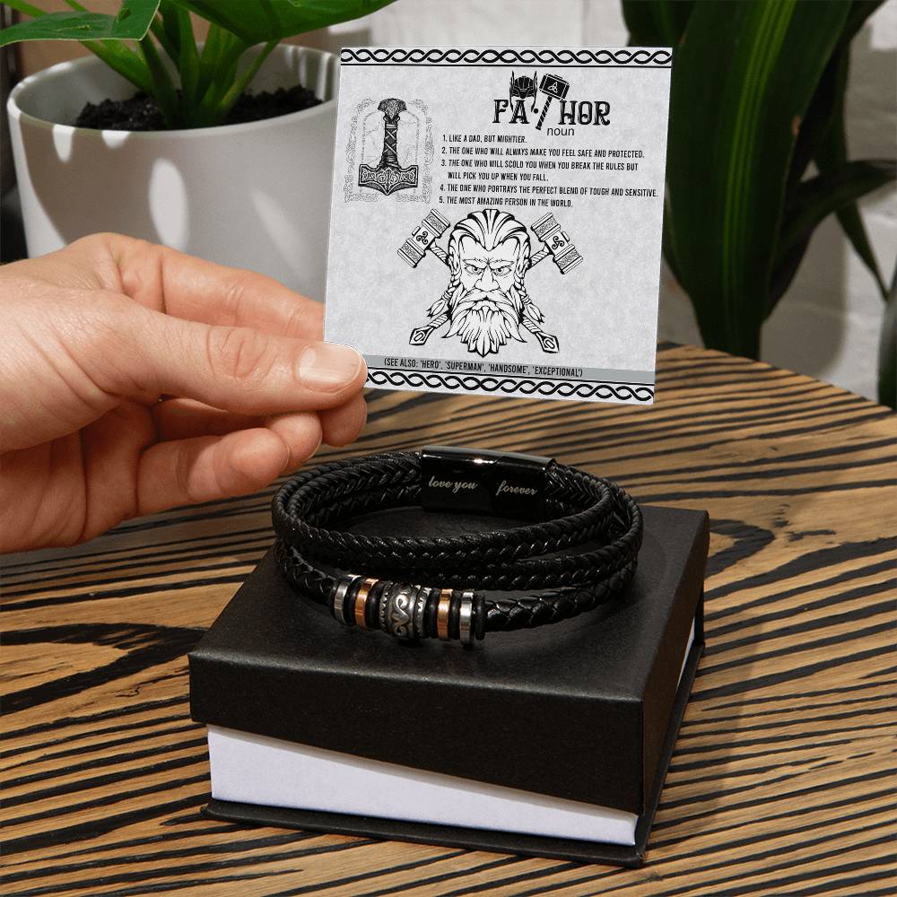 Dad-Safe And Protected-Bracelet