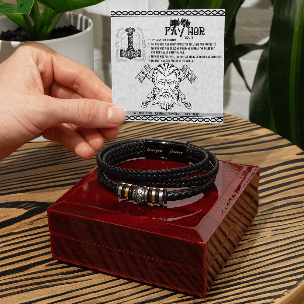 Dad-Safe And Protected-Bracelet
