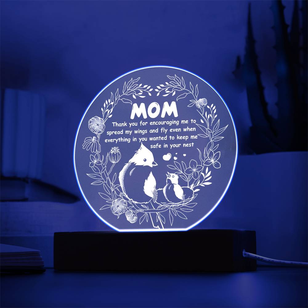 Mom-Keep Me Safe-Circle Acrylic