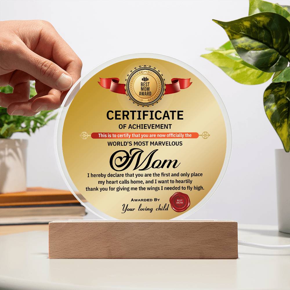 Mom-World's Most Marvelous-Circle Acrylic