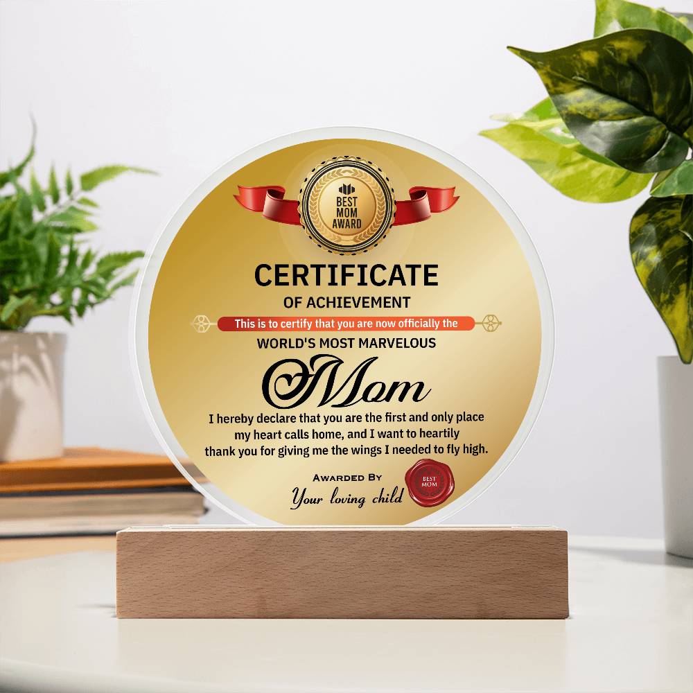 Mom-World's Most Marvelous-Circle Acrylic