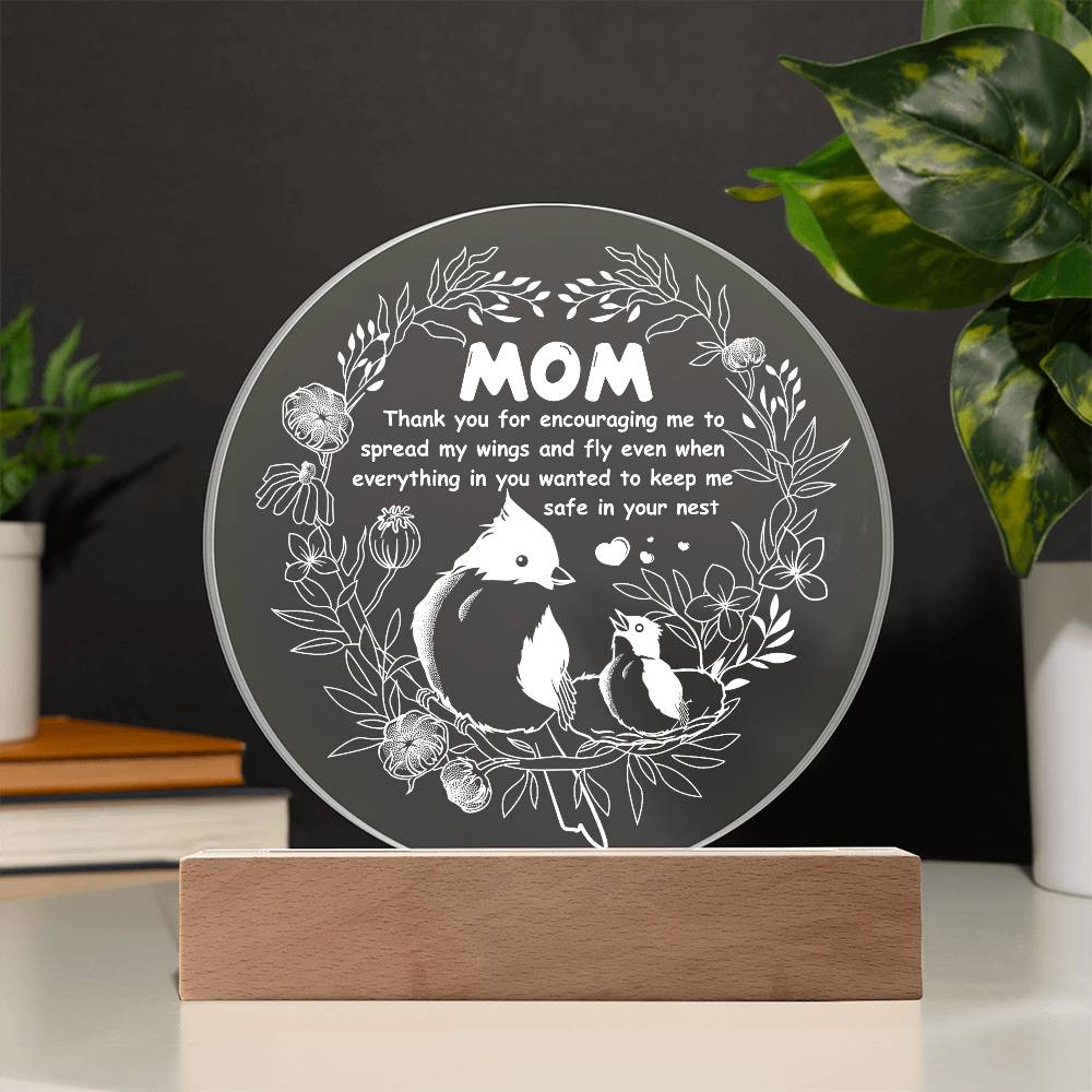 Mom-Keep Me Safe-Circle Acrylic