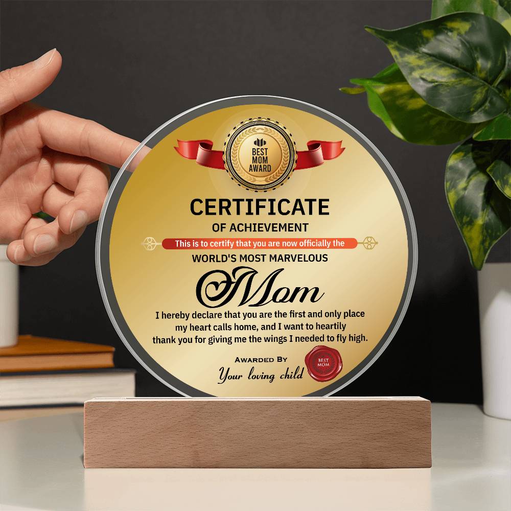 Mom-World's Most Marvelous-Circle Acrylic