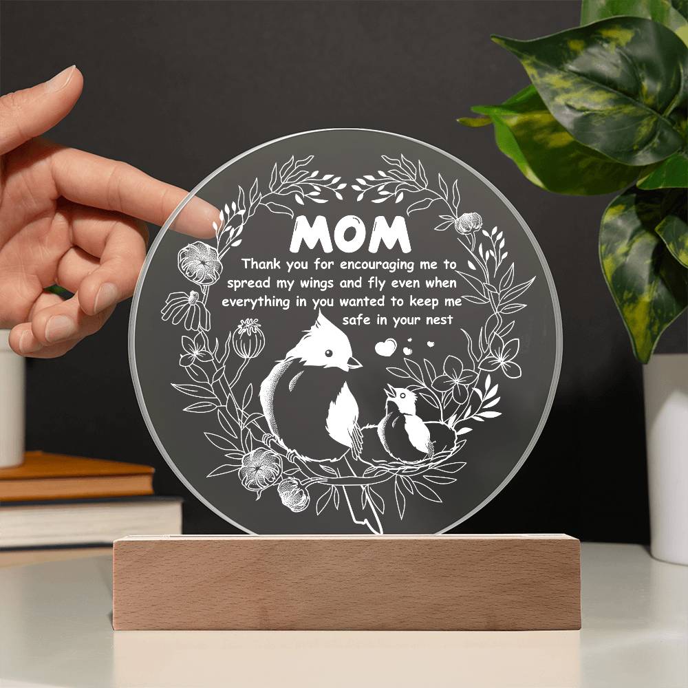 Mom-Keep Me Safe-Circle Acrylic