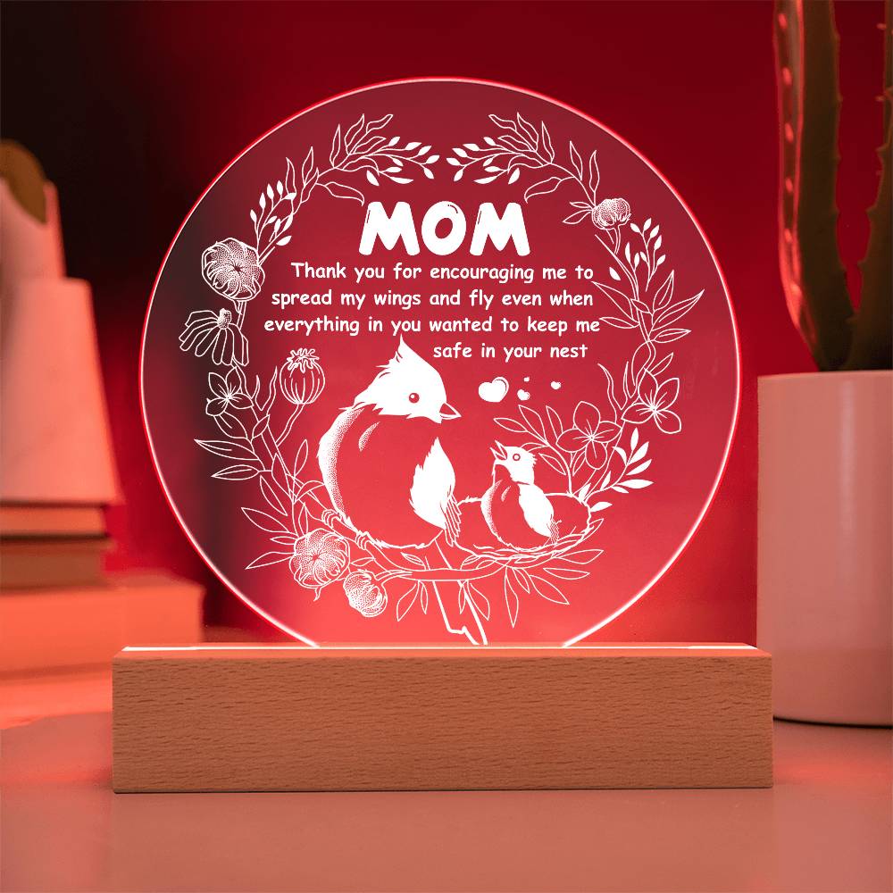 Mom-Keep Me Safe-Circle Acrylic