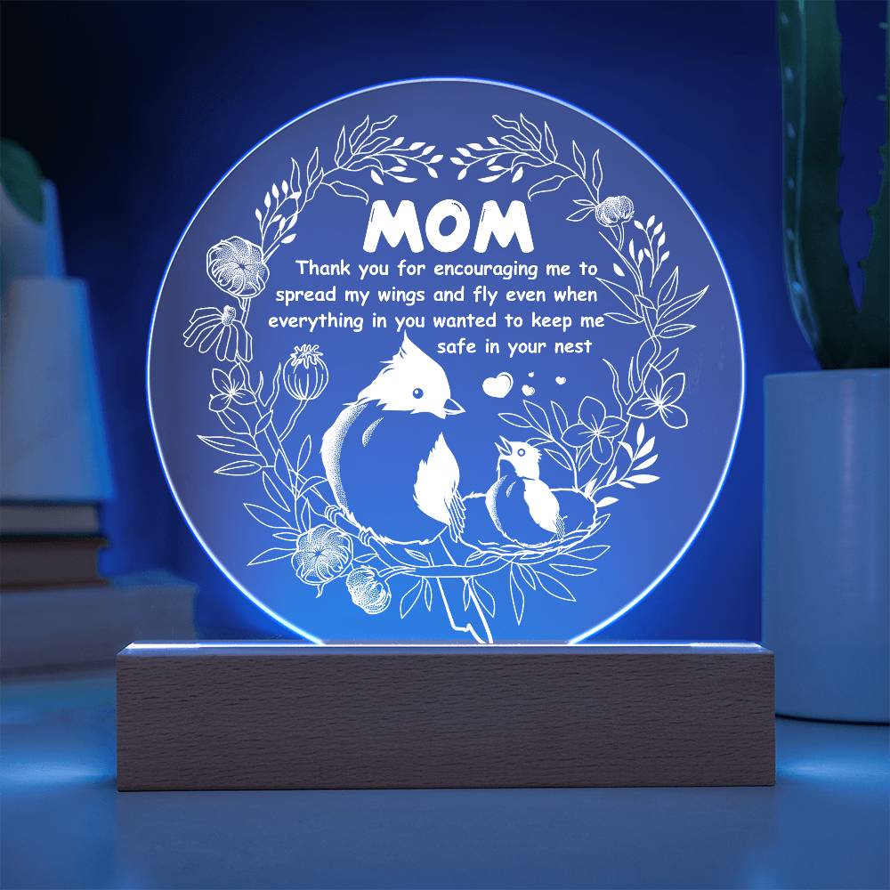 Mom-Keep Me Safe-Circle Acrylic