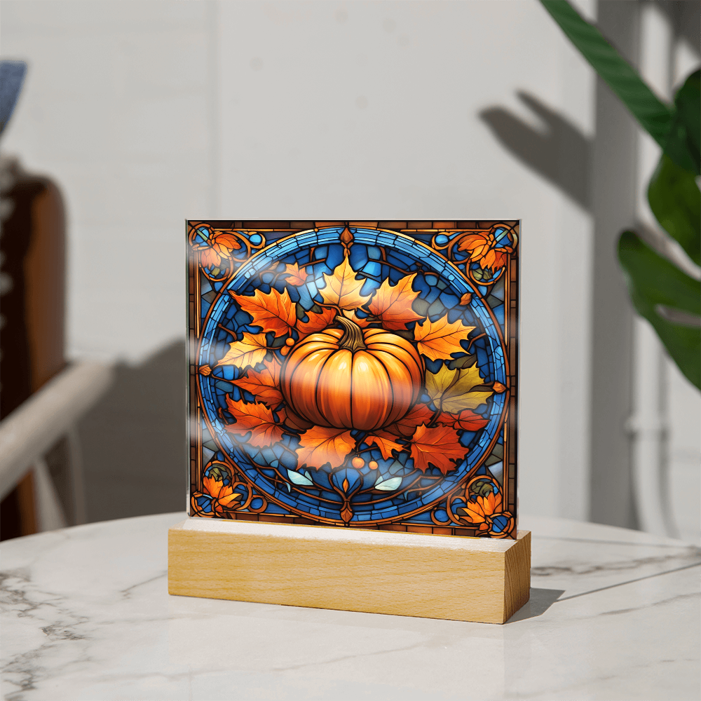 Stained Glass Pumpkin Thankgivings-Acrylic