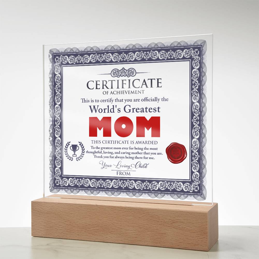 Mom-World's Greatest Mom-Acrylic