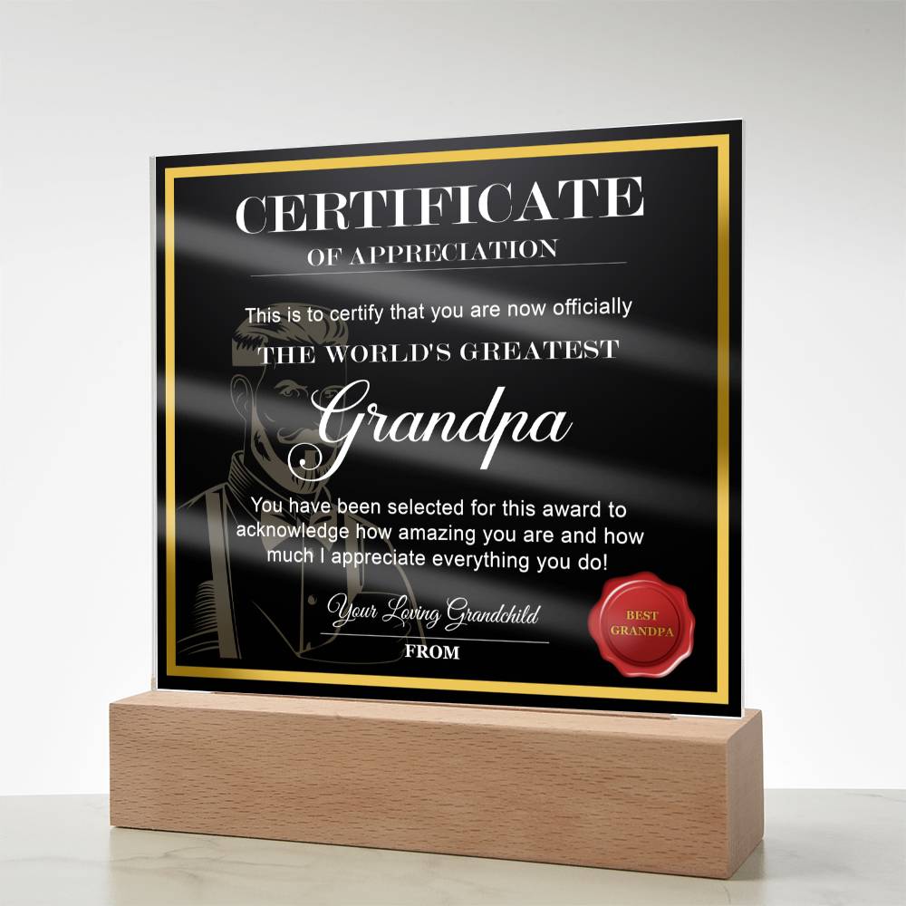 Grandpa-World_s Greatest Grandpa-Acrylic