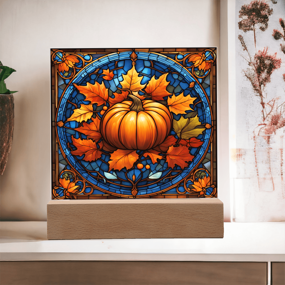 Stained Glass Pumpkin Thankgivings-Acrylic