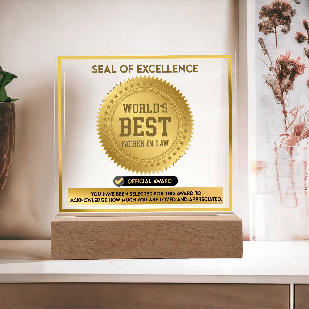 Father-In-Law-Seal Of Excellence-Acrylic