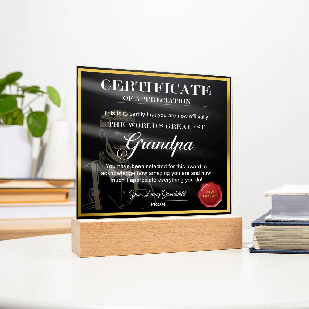 Grandpa-World_s Greatest Grandpa-Acrylic