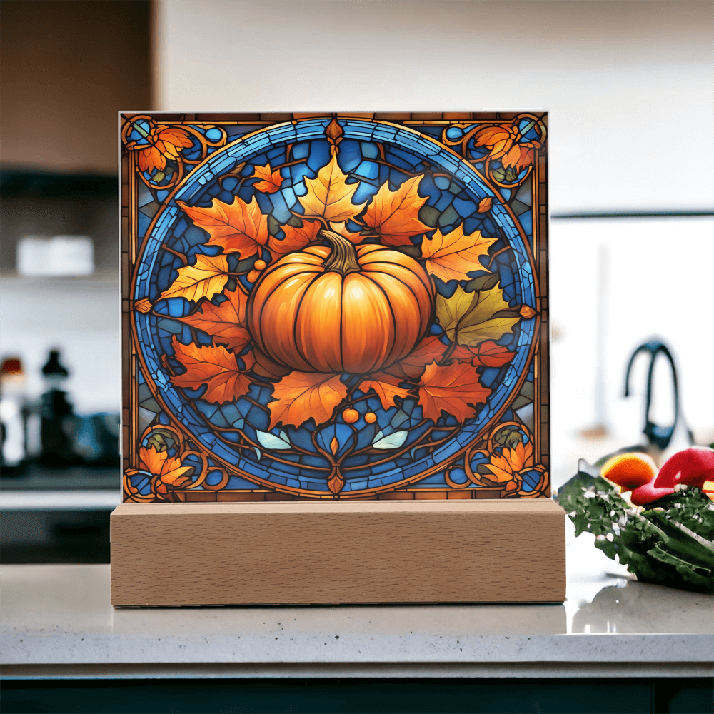 Stained Glass Pumpkin Thankgivings-Acrylic