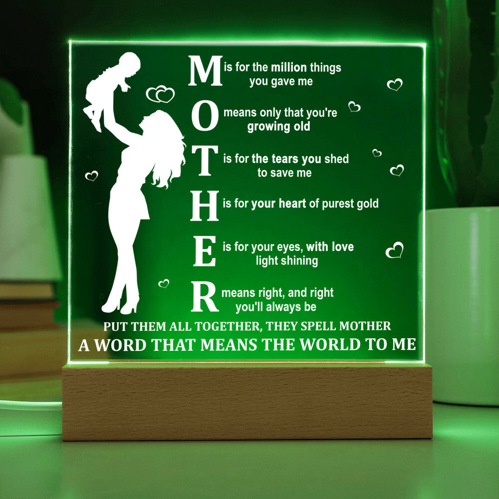 Mom-Means The World-Acrylic