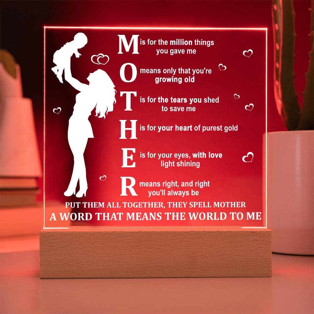 Mom-Means The World-Acrylic