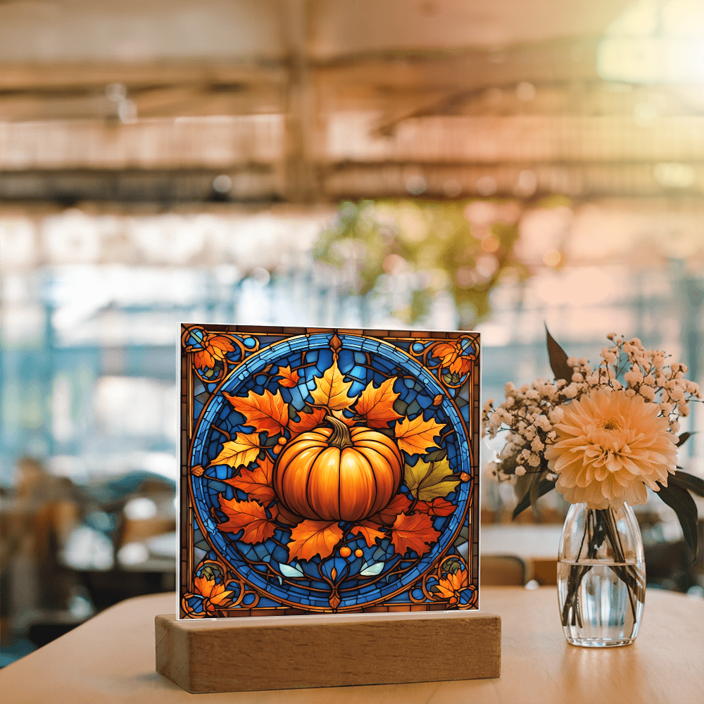 Stained Glass Pumpkin Thankgivings-Acrylic
