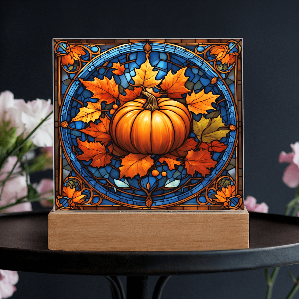 Stained Glass Pumpkin Thankgivings-Acrylic