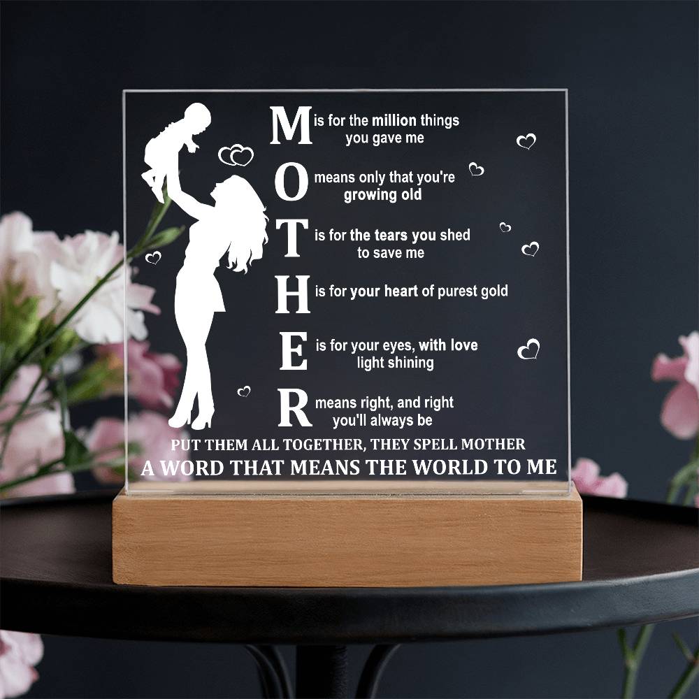 Mom-Means The World-Acrylic