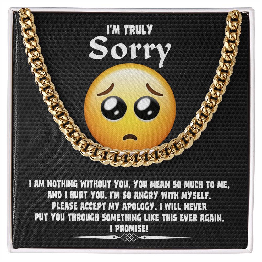Sorry-Accept My Apology-Cuban Link Chain