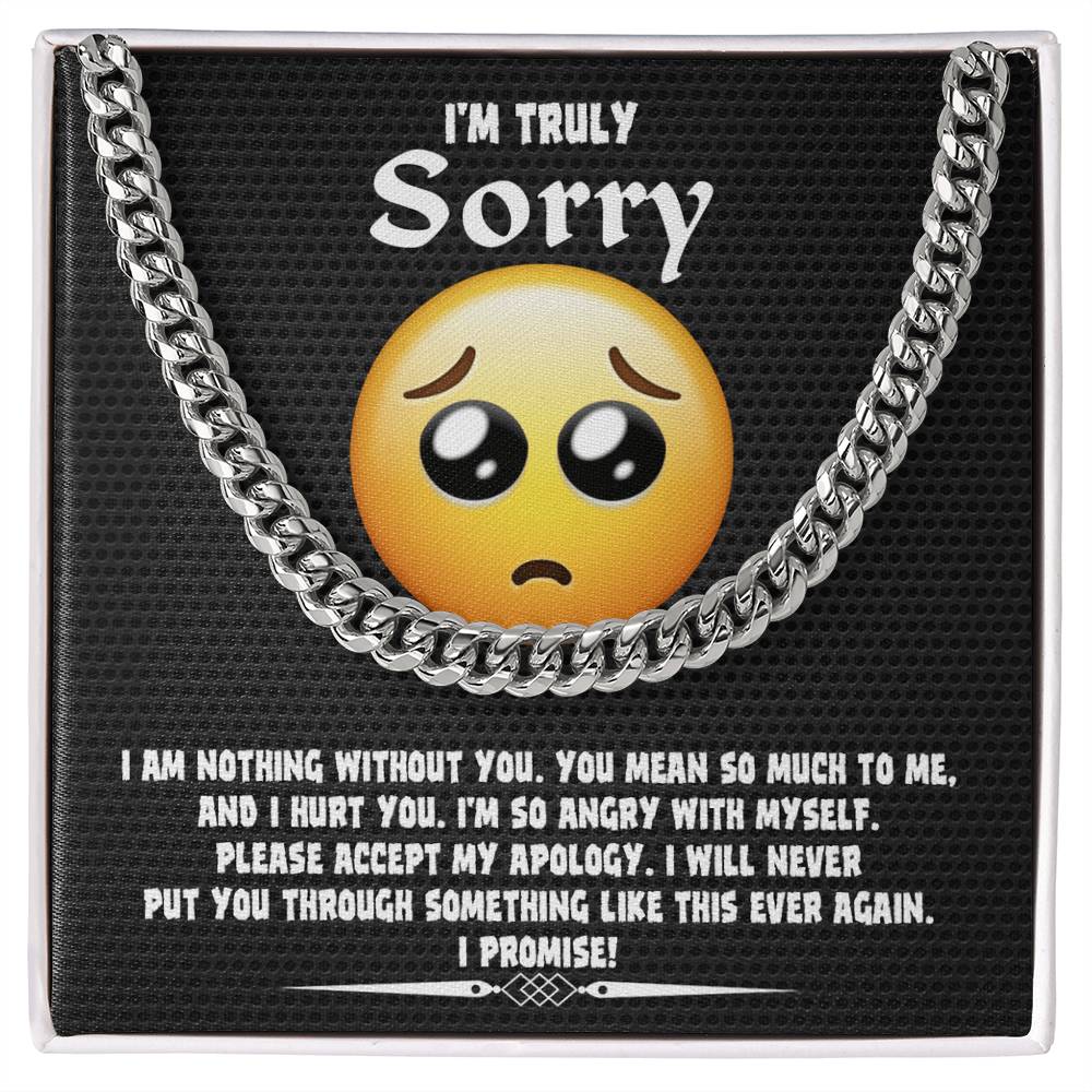 Sorry-Accept My Apology-Cuban Link Chain
