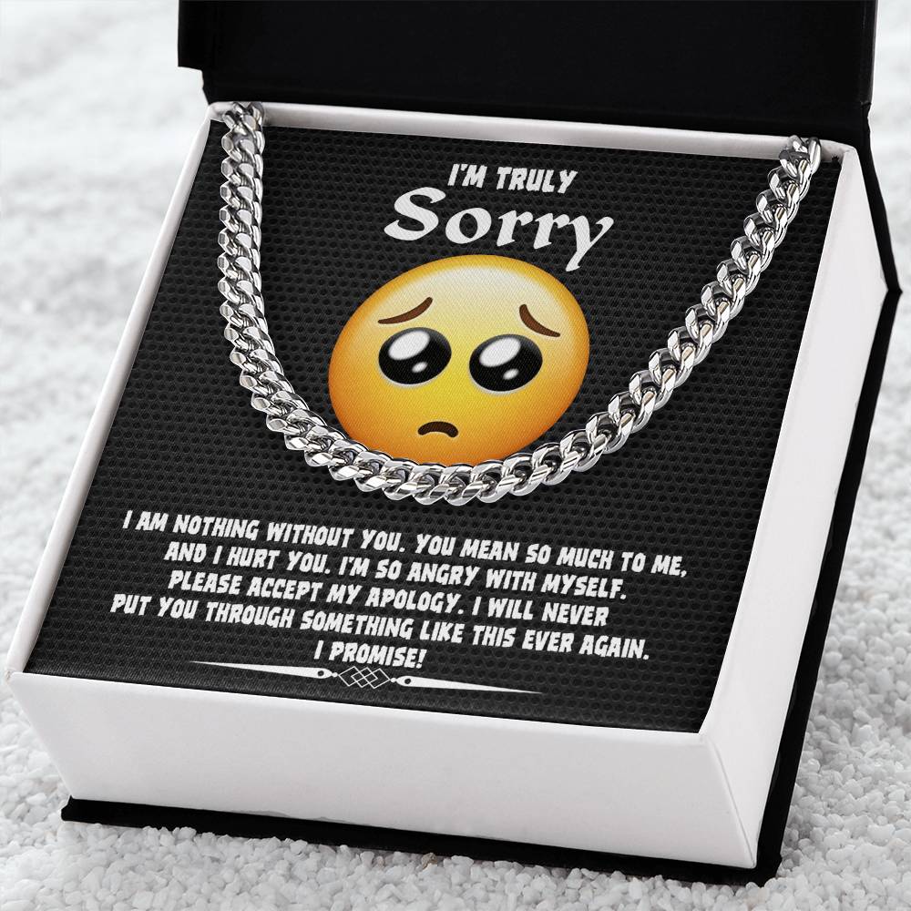 Sorry-Accept My Apology-Cuban Link Chain