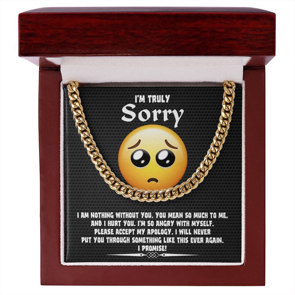 Sorry-Accept My Apology-Cuban Link Chain