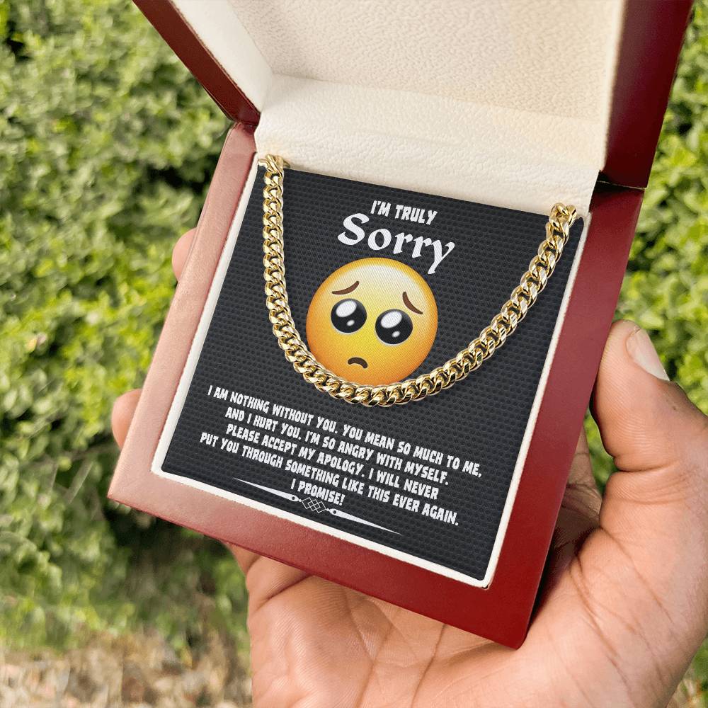 Sorry-Accept My Apology-Cuban Link Chain