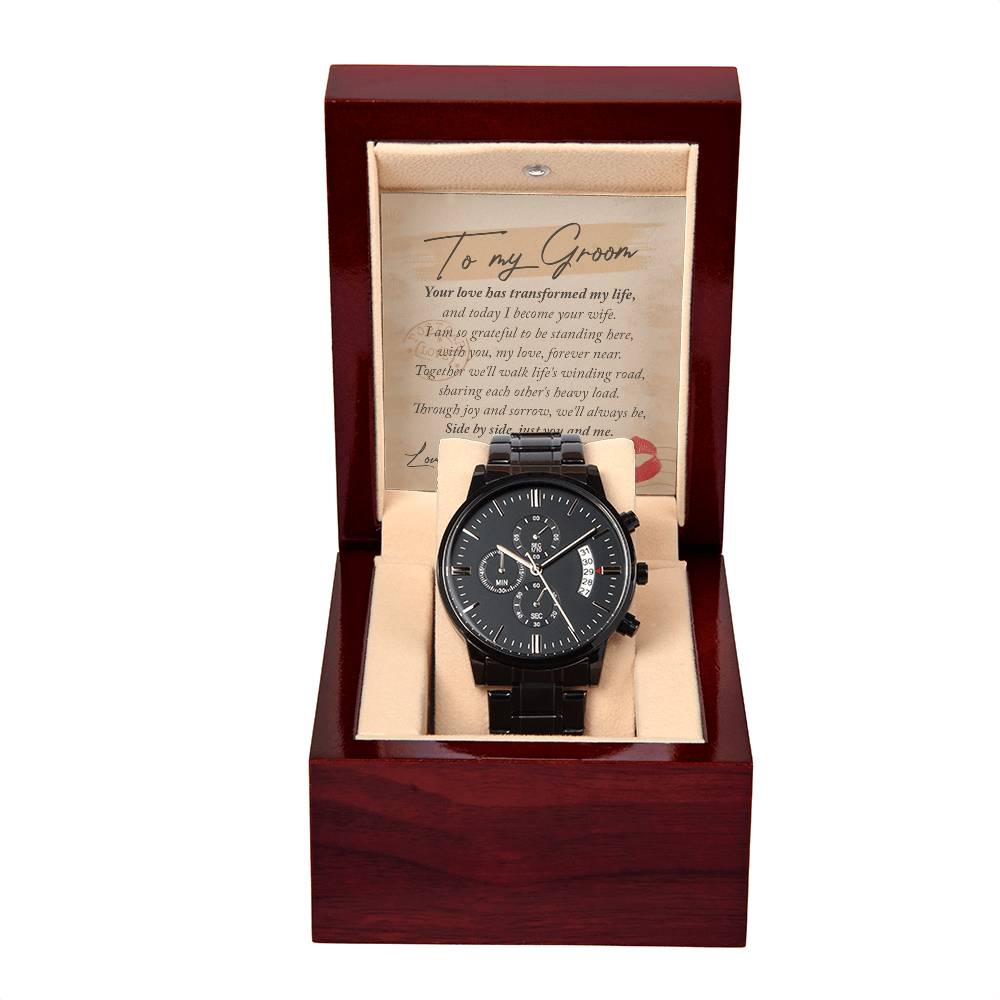 Groom-You And Me-Metal Chronograph Watch