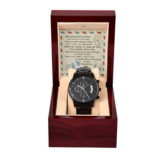 Daddy-Walk Alongside Me-Metal Chronograph Watch