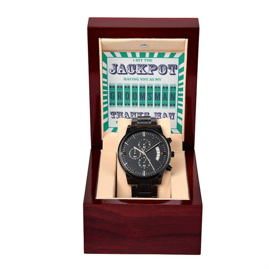 Groomsman-Hit The Jackpot-Metal Chronograph Watch