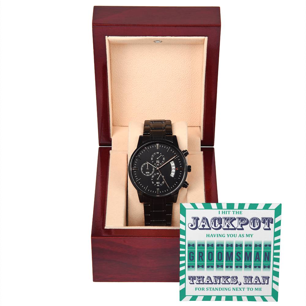 Groomsman-Hit The Jackpot-Metal Chronograph Watch