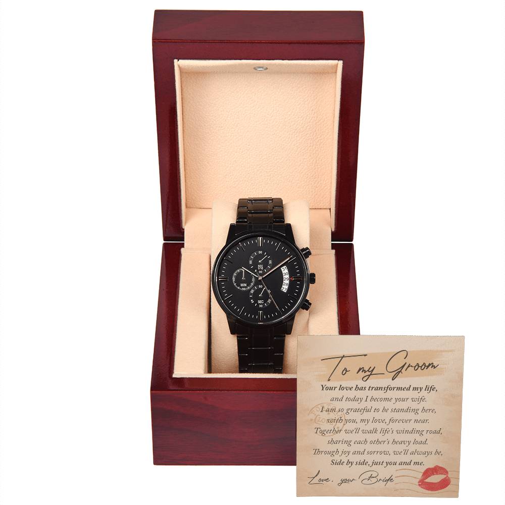 Groom-You And Me-Metal Chronograph Watch