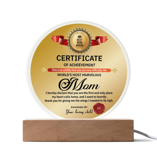Mom-World's Most Marvelous-Circle Acrylic