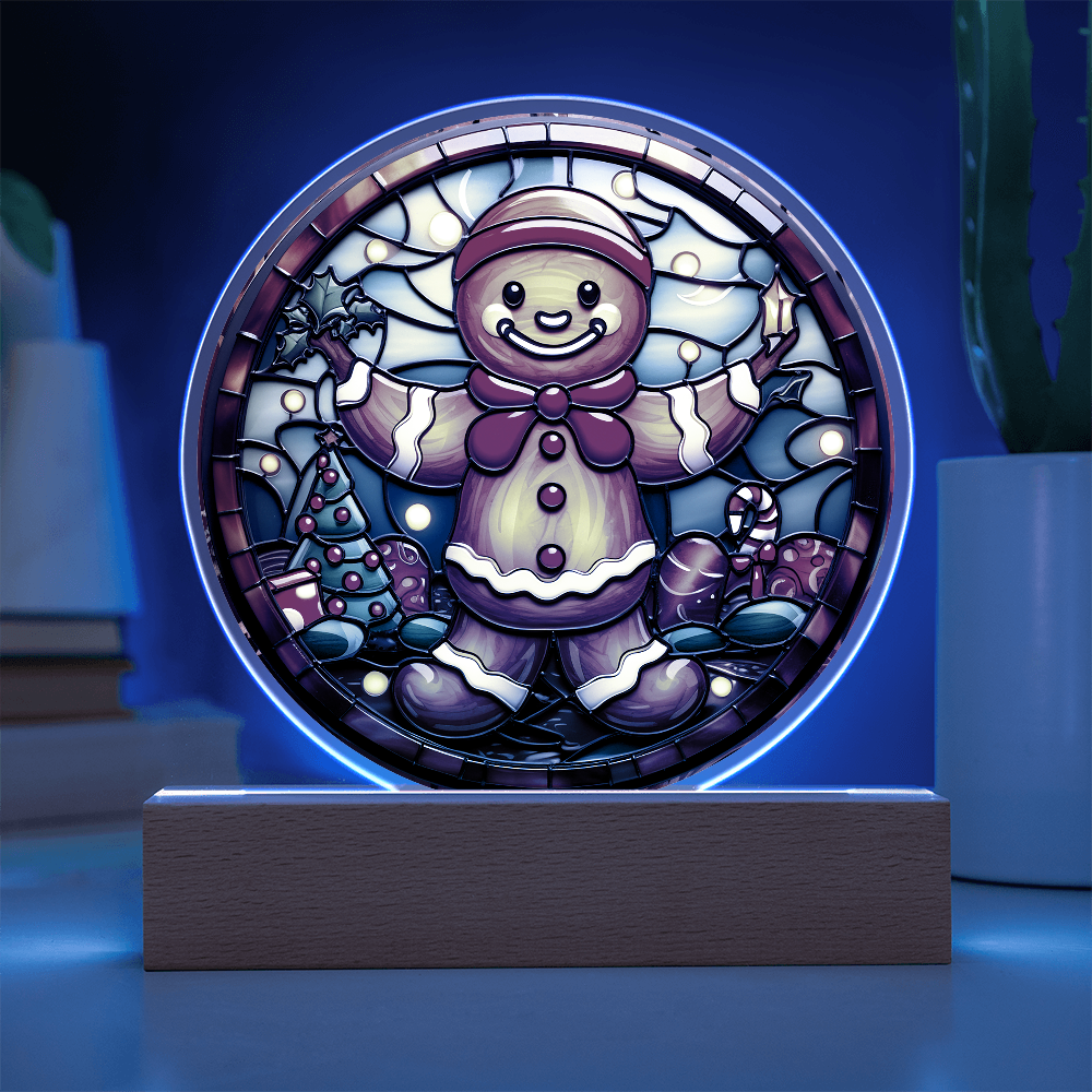 Christmas Gingerbread-Acrylic Circle