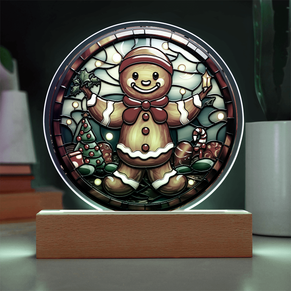 Christmas Gingerbread-Acrylic Circle